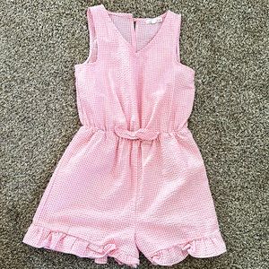 Copper Key Pink and White Romper